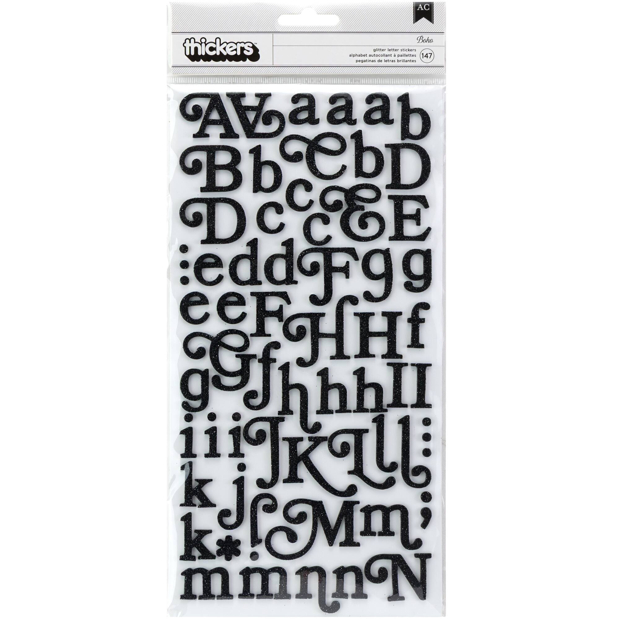American Crafts™ Thickers™ Soho Garden Glitter Foam Letter Stickers